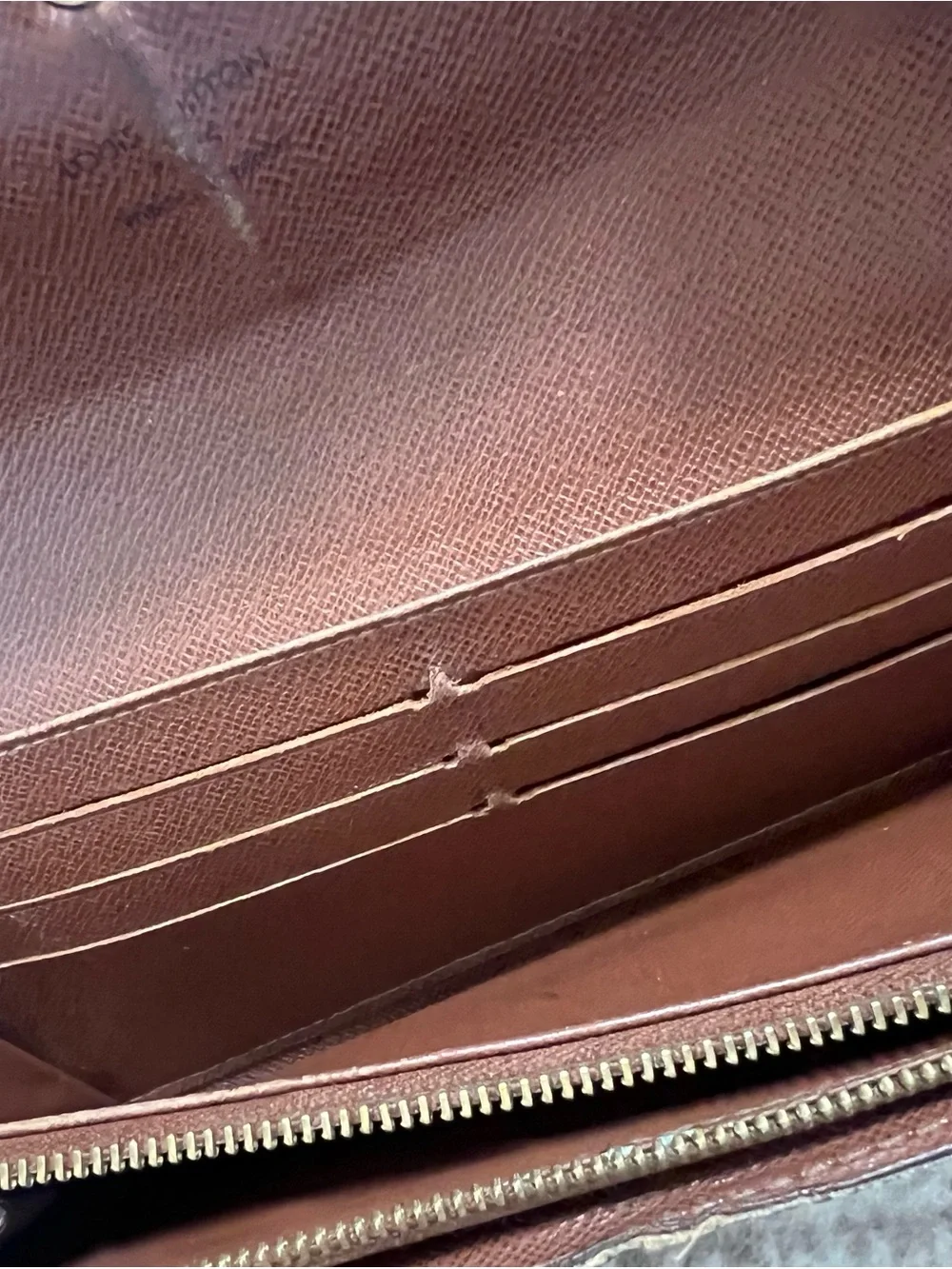 Louis Vuitton Monogram Canvas Chain Crossbody in Brown with Gold Hardware